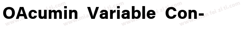 OAcumin Variable Con字体转换